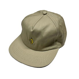 【 KROOKED / SHMOO SNAP BACK / NATURAL 】 クルキッド キャップ スナップバック フラットバイザー ベージュ スケートボード