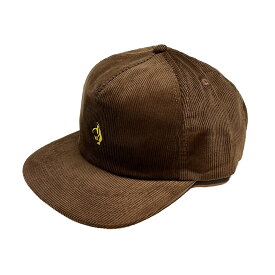 【 KROOKED / SHMOO SNAPBACK / BROWN 】 クルキッド キャップ スナップバック フラットバイザー ブラウン 茶 コーデュロイ スケートボード