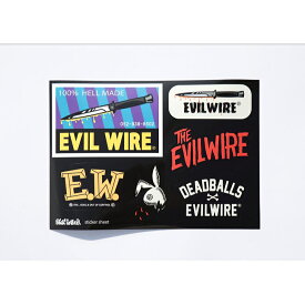【 EVILWIRE / REVIVAL LOGO Sticker Sheet / BLACK 】　イービルワイヤー　イビルワイヤー　ステッカー　シール