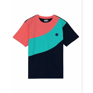 �y STAPLE / EXCELSIOR PIECED TEE / NAVY �z�@�X�e�C�v���@�s�W�����@T�V���c�@�����@�}���`�J���[�@�l�C�r�[�@���@��������