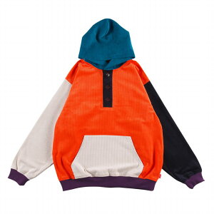 �y ROLLING CRADLE / CORDUROY HOOD SHIRT / ORANGE �z ���[�����O�N���C�h�� �����N�� �X�E�F�b�g �p�[�J�[ �t�[�f�B �R�[�f�����C �w�����[�l�b�N �I�����W �}���` ��������