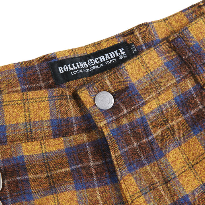 楽天市場】【 ROLLING CRADLE / ORDINARY CHECK PANTS / YELLOW 