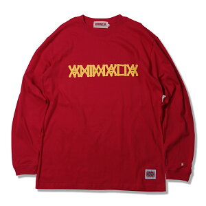 �y ANIMALIA / L/S Tee - Plain Logo / RED × YELLOW �z �A�j�}���A ���� �����O T�V���c�@����T ���b�h �� ��������