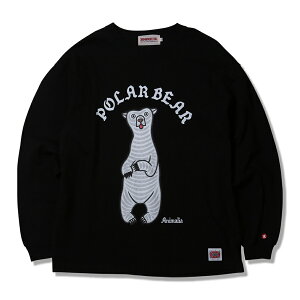 �y ANIMALIA / L/S Tee - Polar Bear / BLACK �z �A�j�}���A ���� �����O T�V���c ����T �|�[���[ �x�A �V���N�} �z�b�L���N�O�} �F �u���b�N �� ��������