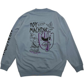 【 TOYMACHINE / ERIC FOUNTAIN ART SWEAT CREW / L . BLUE 】　トイマシーン　トイマ　クルーネック　トレーナー　スウェット　ライトブルー　ブルー　水色　くすみ　送料無料