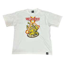【 TOY MACHINE / LIVING TOYS "TRANSMISSIONATOR" SS TEE ( BIG SIZE ) / WHITE 】トイマシーン トイマ Tシャツ 半袖 ビッグシルエット ホワイト 白トイマシーンTシャツ ブランドtシャツ メンズ メンズtシャツ半袖ブランド スケボーブランドTシャツ スケーター スケボー