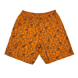 【 TOYMACHINE / CHARACTERS PRINT SHORT PANTS / ORANGE 】　トイマシーン　トイマ　ボトムス　ショート　パンツ　ショーツ　総柄　オレンジ　送料無料