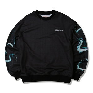 �y ANIMALIA / PATTERNED ALL OVER CREW - Skunks / BLACK �z�A�j�}���A �N���[�l�b�N �g���[�i�[ �X�E�F�b�g �X�J���N �u���b�N ���X�g���[�g�X�E�F�b�g �u�����h�g���[�i�[ �v�����g�g���[�i�[ ���g���[