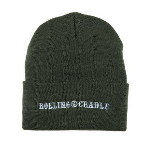 �y ROLLING CRADLE / LOGO KNIT CAP / OLIVE �z ���[�����O�N���C�h�� �����N�� �j�b�g �L���b�v �r�[�j�[ �j�b�g�X �I���[�u �J�[�L ��
