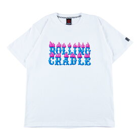 【 ROLLING CRADLE / BURNING TEE / WHITE 】 ローリングクレイドル ロリクレ 半袖 Tシャツ ホワイト 白