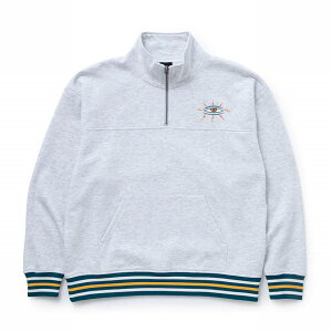 �y TOY MACHINE / LIGHTNING EYE RIB LINE SWEAT HALF ZIP / ASH GRAY �z�g�C�}�V�[�� �X�E�F�b�g �g���[�i�[ �n�[�t�W�b�v �A�b�V�� �O���[ �D�X�E�F�b�g �n�[�t�W�b�v�g���[�i�[�����Y �����Y�u�����h�g���[