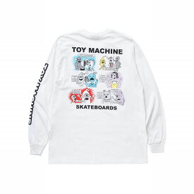 【 TOYMACHINE / TOYMACHINE TRACT LONG TEE / WHITE 】　トイマシーン　トイマ　Tシャツ　長袖　ロンT　ホワイト　白