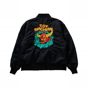 y TOY MACHINE / Hirotton monster bomber jacket / BLACK z gC}V[ gC} qbg AE^[ {o[ WPbg ubN 