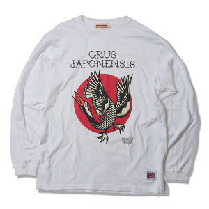�y ANIMALIA / L/S TEE - CRUS JAPONENSIS / WHITE �z �A�j�}���A ���� T�V���c �z���C�g ��