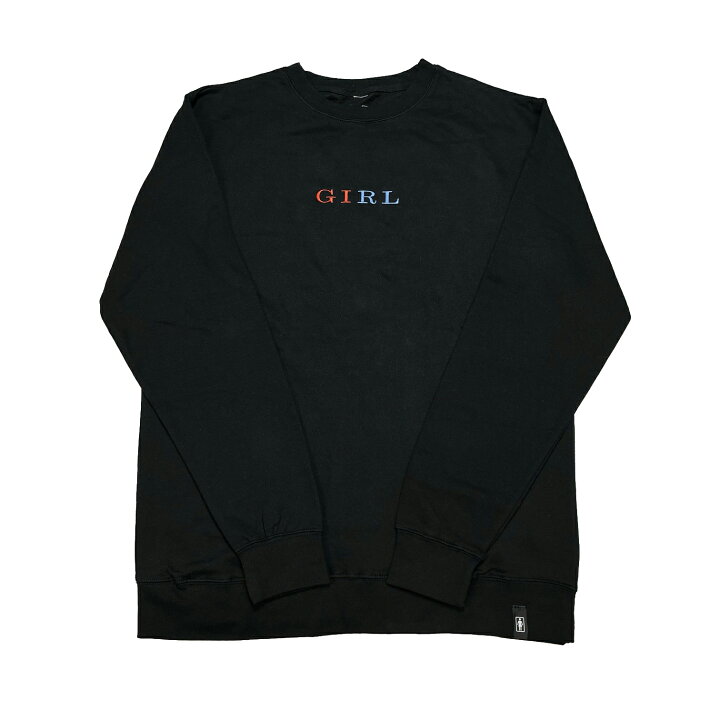 楽天市場】【 GIRL / SERIF CREW SWEAT / BLACK 】 ガール スウェット 