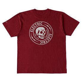 【 ELECTRIC / UNDER SKULL S/S TEE / BURGUNDY 】 エレクトリック 半袖 Tシャツ バーガンディ ワインレッド マルーン スノーボード スケートボード サーフィン ゴルフ フィッシング