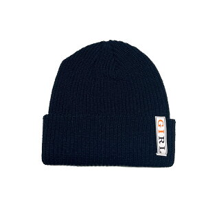 �y GIRL / SERIF CABLE KNIT BEANIE / NAVY �z �K�[�� �j�b�g�L���b�v �r�[�j�[ �l�C�r�[ �� �X�P�[�g�{�[�h