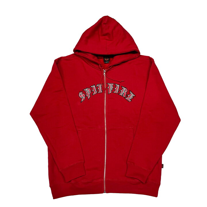 楽天市場】【 SPITFIRE / OLD E EMB ZIP HOODIE / RED 