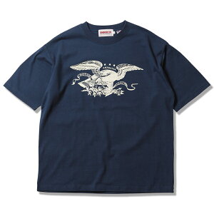 �y ANIMALIA / BALD EAGLE USA cotton TEE / NAVY �z �A�j�}���A ���� T�V���c �w�r�[�I���X US�R�b�g�� �l�C�r�[ ��