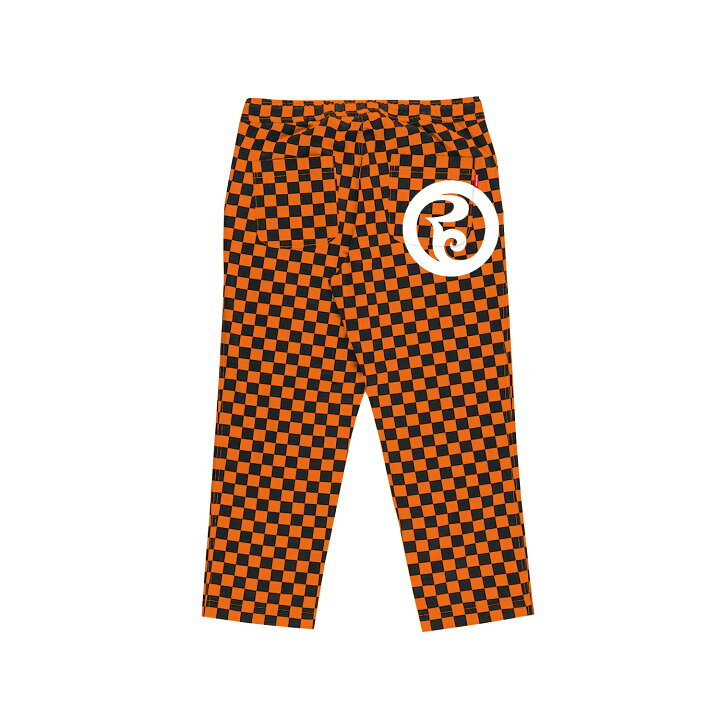 楽天市場】【ROLLING CRADLE / RC CHECKER WIDE PANTS / ORANGE×BLACK 