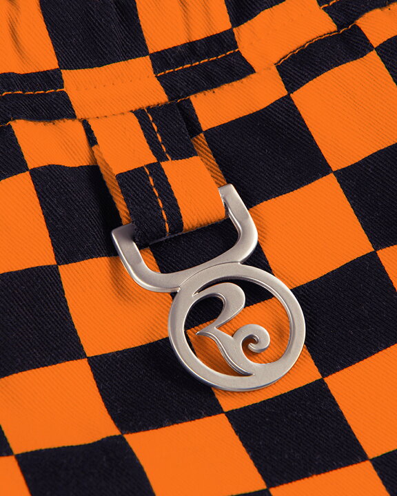 楽天市場】【ROLLING CRADLE / RC CHECKER WIDE PANTS / ORANGE×BLACK 