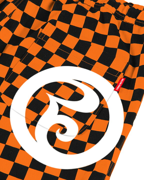 楽天市場】【ROLLING CRADLE / RC CHECKER WIDE PANTS / ORANGE×BLACK 