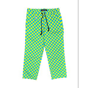 �y ROLLING CRADLE / RC CHECKER WIDE PANTS / YELLOW × BLUE �z ���[�����O�N���C�h�� �����N�� �p���c �C�[�W�[�p���c �`�F�b�N �`�F�b�J�[ ���C�h �p���c �u���[ �� �C�G���[ ��