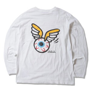 �y ANIMALIA / L/S Tee [EYEBALL] / WHITE �z �A�j�}���A ���� T�V���c �z���C�g ��