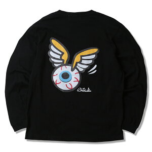 �y ANIMALIA / L/S Tee [EYEBALL] / BLACK �z �A�j�}���A ���� T�V���c �u���b�N ������T�V���c �����Y�����e�B�[ �����Y����T ���� �v�����g����t �� �ڋ� �O���t�B�b�N �X�g���[�g�u�����h �X�g���[�g