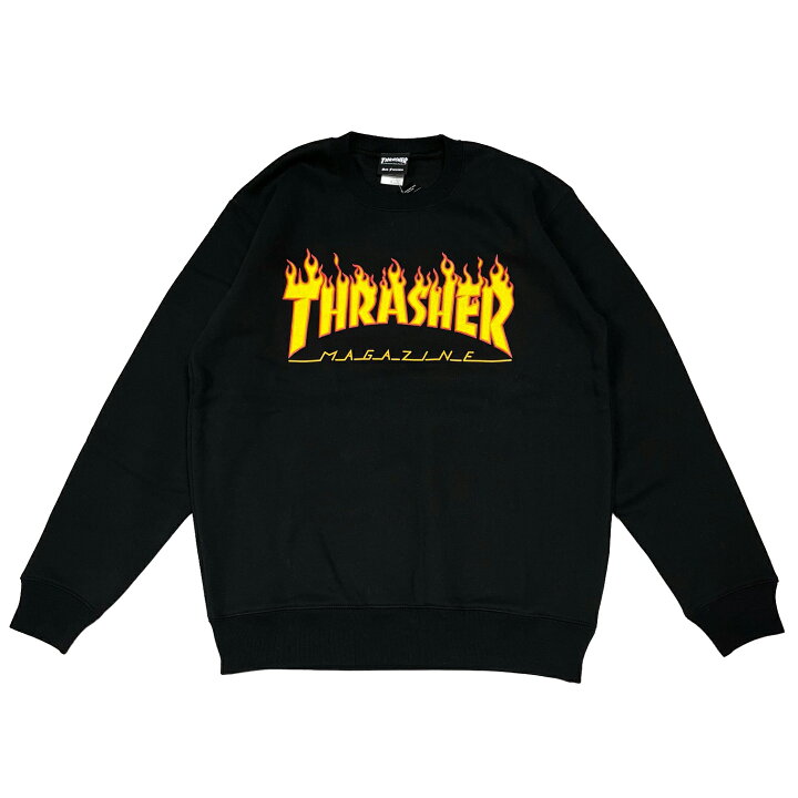 楽天市場】【 THRASHER / FLAME CREW SWEAT / BLACK 】 スラッシャー 
