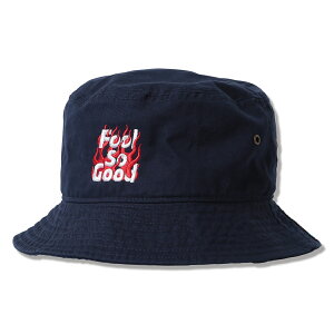 �y FOOL SO GOOD / ON FIRE BUCKET HAT / NAVY �z �t�[���\�[�O�b�h �n�b�g �o�P�b�g�n�b�g �h�J �l�C�r�[ ��