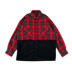 �y ROLLING CRADLE / FAKE LAYERED SHIRT / RED �z���[�����O�N���C�h�� �����N�� ���� �V���c �`�F�b�N ���C���[�h �ؑ� �R�[�f�����C �t�����l�� ���b�h ��