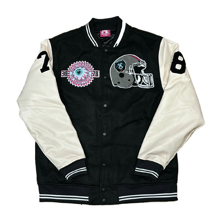 楽天市場】【 MISHKA / Death Adders Varsity Jacket / BLACK 