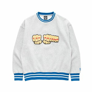 �y TOY MACHINE / FIST CHENILLE EMB SWEAT CREW / ASH �z �g�C�}�V�[�� �X�E�F�b�g �g���[�i�[ �N���[�l�b�N �T�K�� �h�J ���u���C�� �t�B�X�g �A�b�V�� �O���[ �u���[ �� �X�P�{�[ �X�P�[�g�{�[�h