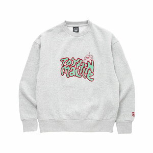 �y TOY MACHINE / TOYSECT BIG EMB SWEAT CREW / ASH �z �g�C�}�V�[�� �X�E�F�b�g �g���[�i�[ �N���[�l�b�N �h�J �A�b�V�� �O���[ �X�P�{�[ �X�P�[�g�{�[�h