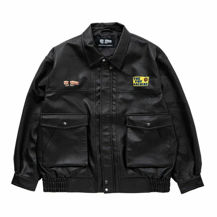 楽天市場】【 TOY MACHINE / FAUX LEATHER JACKET / BLACK 】 トイ 