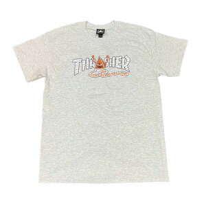 �y THRASHER / [THRASHER×TOY MACHINE] PYRAMID S/S TEE / ASH �z �X���b�V���[ �g�C�}�V�[�� ���� T�V���c �A�b�V�� �O���[ �D �X�P�[�g�{�[�h