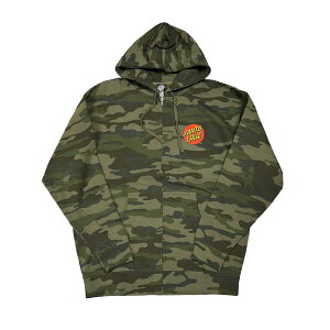 �y SANTA CRUZ / CLASSIC DOT ZIP HOOD / FOREST CAMO �z�T���^�N���[�Y �X�E�F�b�g �W�b�v �p�[�J�[ �t�[�f�B �W�b�v�A�b�v ���� �t�H���X�g �J���t���[�W�� �X�P�[�g�{�[�h