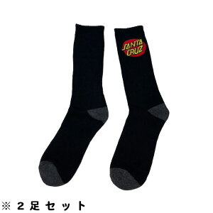 y SANTA CRUZ / CRUZ 2PACK SOCKS / BLACK z T^N[Y \bNX C ubN  XP[g{[h