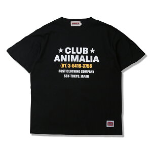 �y ANIMALIA / 5.6 oz S/S T-Shirts - CLUB ANIMALIA - / BLACK �z �A�j�}���A ���� T�V���c �u���b�N ��