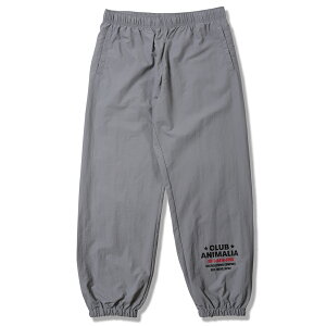 �y ANIMALIA / Easy Nylon Pants - CLUB ANIMALIA? - / GRAY �z �A�j�}���A �p���c �C�[�W�[ �W���K�[�p���c ���[�Y�V���G�b�g �i�C���� �O���[ �D