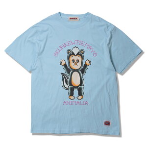 �y ANIMALIA / 5.6 oz S/S T-Shirts - SKUNKEWPIE - / L . BLUE �z �A�j�}���A ���� T�V���c �X�J���N �p���f�B ���C�g �u���[ ���F