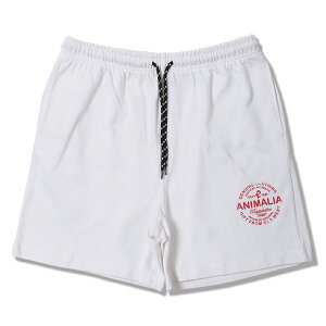 �y ANIMALIA / Sweat Shorts - STAMP / WHITE �z �A�j�}���A �V���[�g�p���c �C�[�W�[ �p���c �V���[�c �X�E�F�b�g �z���C�g ��