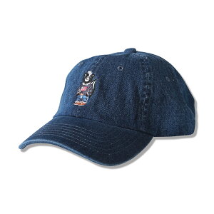 �y ANIMALIA / Low Cap - AMA BEAR / DARK DENIM �z �A�j�}���A �L���b�v �X�J���N �p���f�B �J�[�u �X�g���b�v�o�b�N �_�[�N �f�j��
