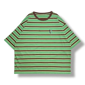 �y RIVER SIDE CULTURE / BORDER Tee / GREEN �z���o�[�T�C�h�J���`���[ ���� T�V���c �{�[�_�[ ���C�h�V���G�b�g ���[�Y�t�B�b�g �O���[�� ��