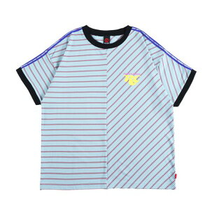 �y ROLLING CRADLE / MISMATCHED BORDER TEE / BLUE �z���[�����O�N���C�h�� ���� �{�[�_�[ T�V���c �ؑ� ���C�g�u���[ ���F