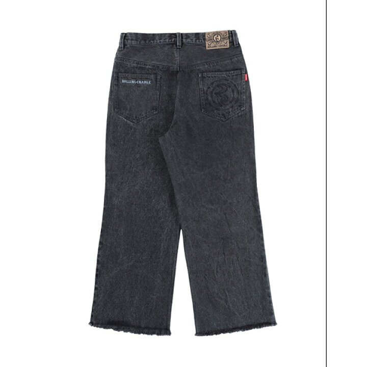 楽天市場】【 ROLLING CRADLE / RC LOGO WIDE DENIM / BLACK 