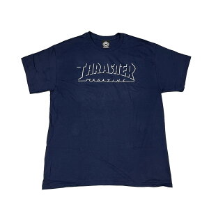 �y THRASHER / SHADOW MAG LOGO S/S TEE / NAVY �z �X���b�V���[ ���� T�V���c �l�C�r�[ �� �X�P�[�g�{�[�h