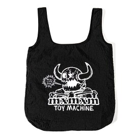【 TOY MACHINE / MMM COLLAB. MMM & TM PACKABLE ECO BAG / BLACK 】 トイマシーン トイマ MAGICAL MOSH MISFITS マジカルモッシュミスフィッツ マモミ バッグ エコバッグ パッカブル ブラック 黒 スケボー スケートボード