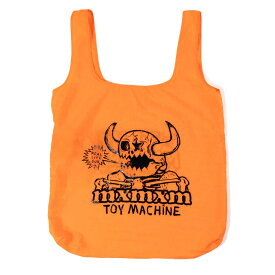 【 TOY MACHINE / MMM COLLAB. MMM & TM PACKABLE ECO BAG / ORANGE 】 トイマシーン トイマ MAGICAL MOSH MISFITS マジカルモッシュミスフィッツ マモミ バッグ エコバッグ パッカブル 蛍光 オレンジ スケボー スケートボード